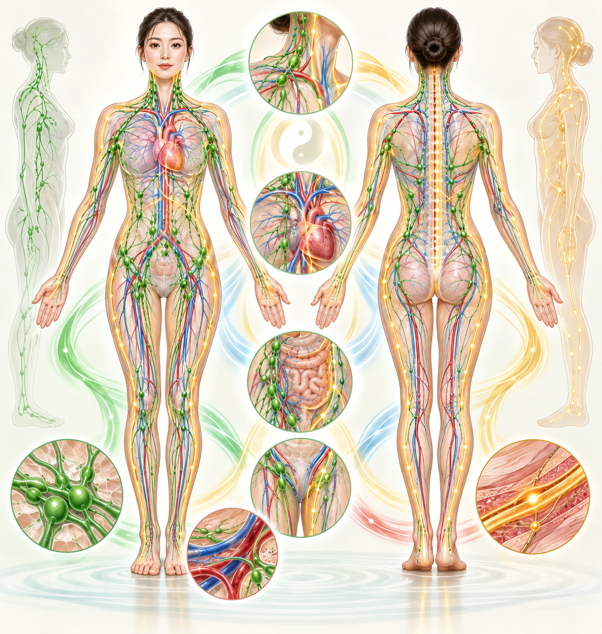système lymphatique système lymphatique avec les méridiens